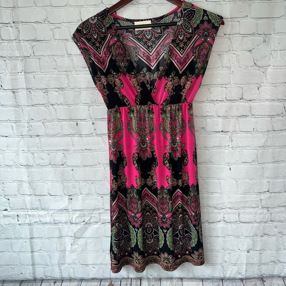 Bobbie Brooks Ladies Pink & Black floral dress size S - Picture 4 of 12